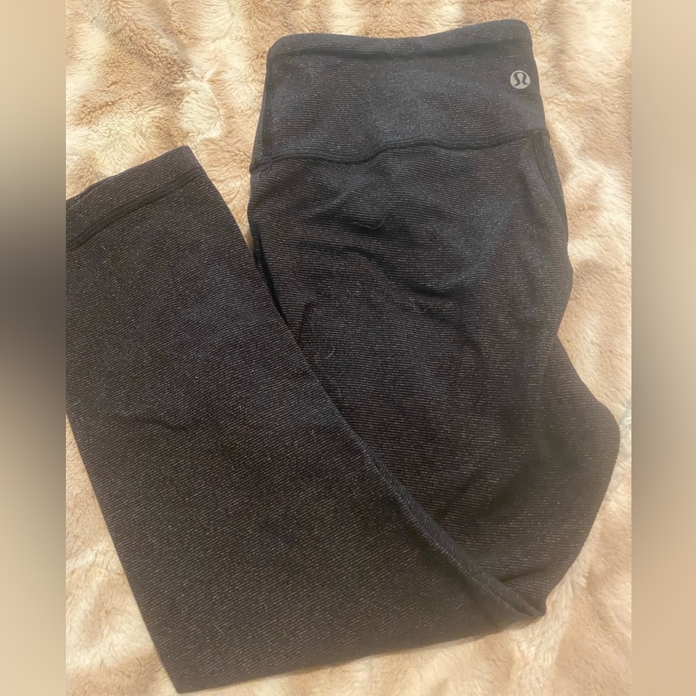 Lululemon crop grey leggings 6